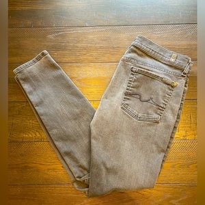 7 For All Mankind “The Skinny” Grey, Mid-Rise